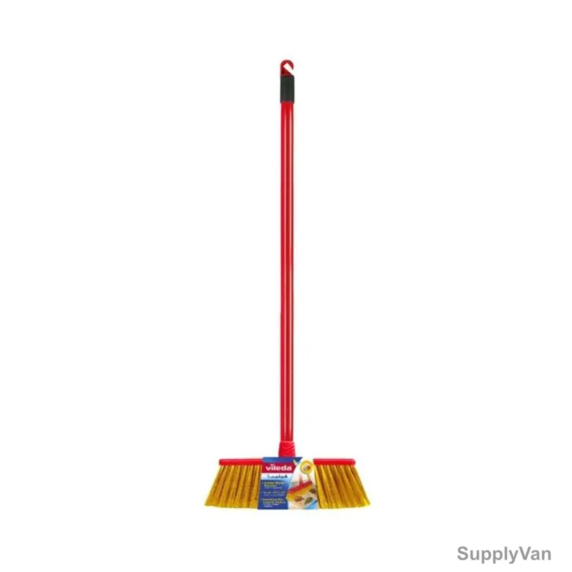 Vileda Outdoor Floor Broom With Stick, Red/Yellow — image 1