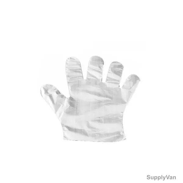 Snh Disposable Gloves, HPO-103, Polyethylene, Clear, 100 Pcs/Pack