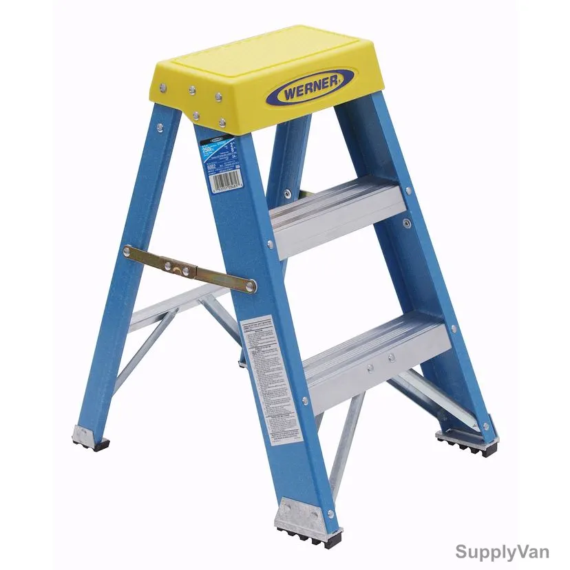 Werner Single Sided Step Ladder, 6002, Fiberglass, 2 Feet Height, 113 Kg Weight Capacity — image 1