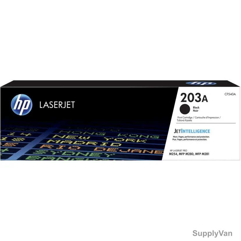 HP Original LaserJet Toner Cartridge, CF540A, 203A, Black