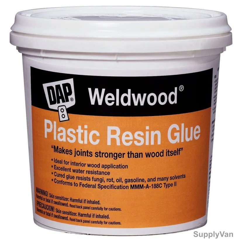Dap Weldwood Plastic Resin Glue, 00204, Tan, 4.5 lb., 4 Pcs/Pack