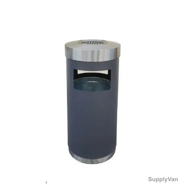 Brooks Mall Bin With Ashtray, BKS-ASH-GRY-334, 430MM Dia x 920MM Height, 55 Ltrs Capacity, Grey