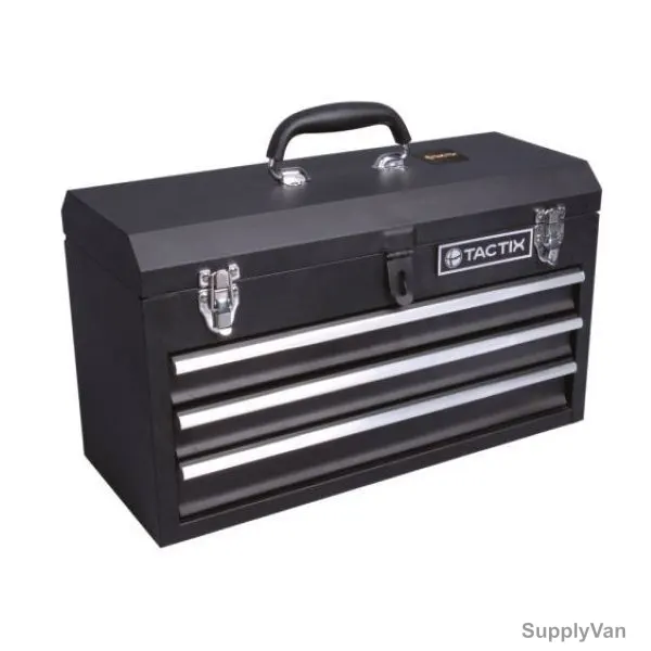 Tactix Portable Tool Chest, 321102, 3 Drawer, 20-1/2 Inch