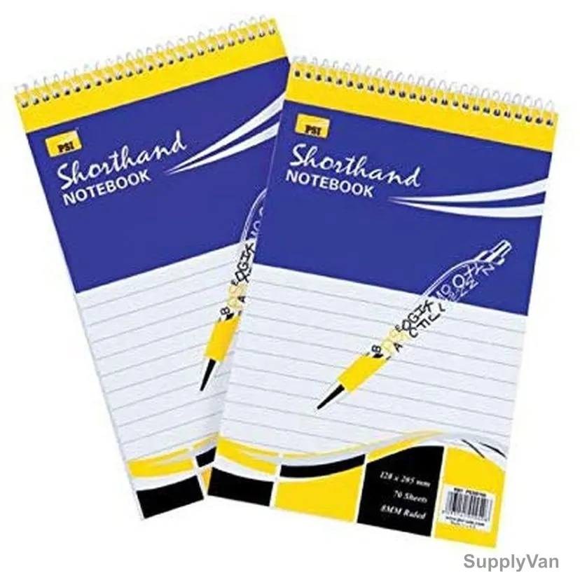 PSI Short Hand Single Ruled Notebook, 70 Sheets, 128 x 203MM, 12 Pcs/Pack