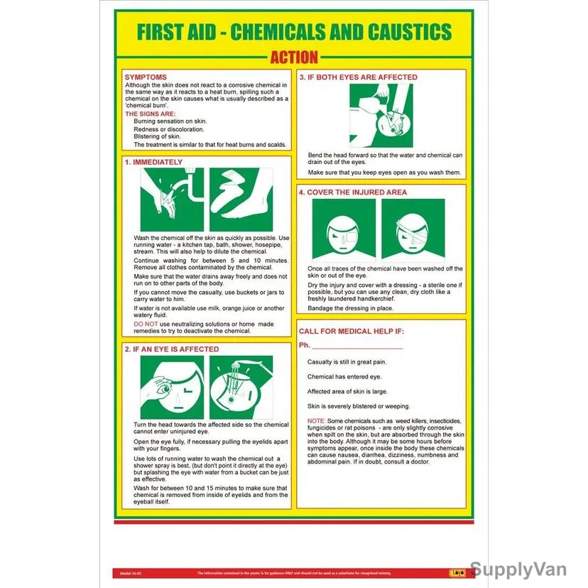 Loto-Lok First Aid Poster, FA-02, Vertical, 600 x 450MM