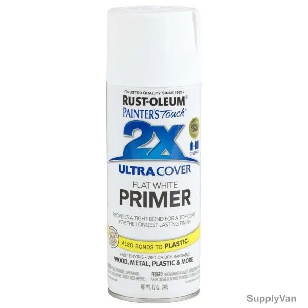 Rust-Oleum Painter's Touch 2X Ultra Cover Primer Spray, 249058, 12 Oz, White