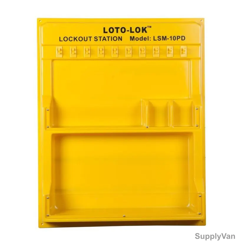 Loto-Lok Lockout Station, LSM-10PD, 760 x 610MM, Yellow