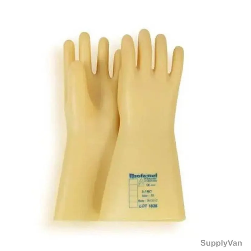 Sofamel Dielectric Gloves, SG-50-T10, Class 0, Size10, 410MM Length, 1kV, Beige