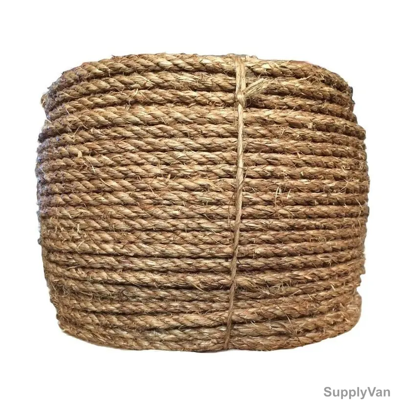 Amarine 3-Strand Twisted Rope, Manila, 8MM Dia x 100 Mtrs Length, Brown — image 1