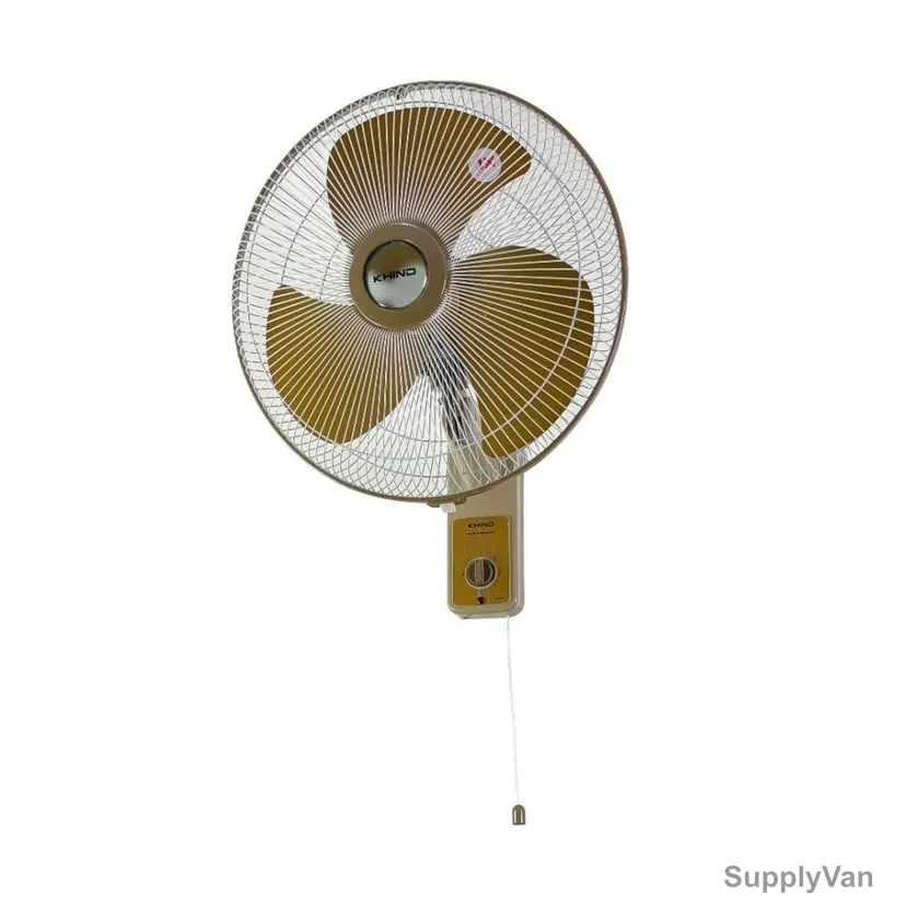 Khind Single Pull Cord Wall Fan, WF1601M, 35-50W, 16 Inch Blade Dia, 3 Speeds, Gold — image 1