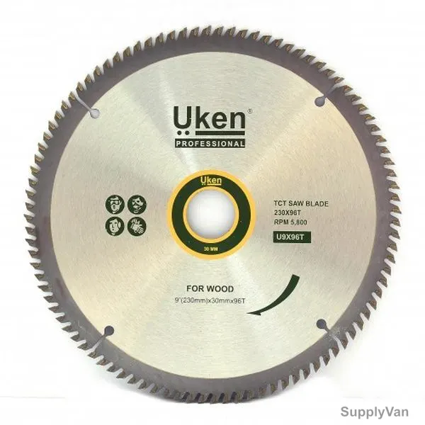 Uken Circular Saw Blade U9X96T, 230 x 30MM, 96 Teeth