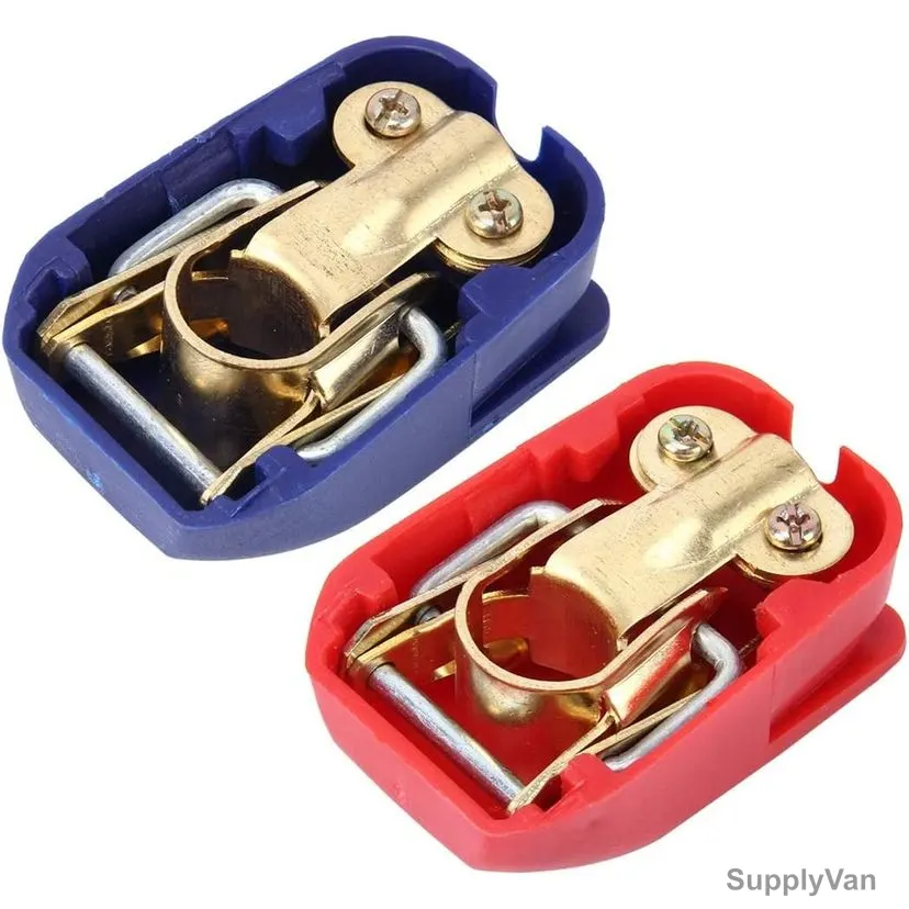 Automotive Battery Terminal Clamp, 12V, 500-800A, Red/Blue — image 1