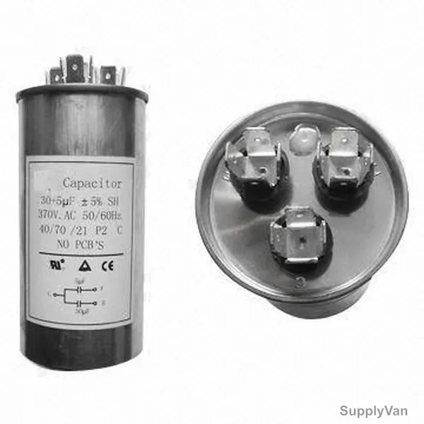 AC Capacitor, 50+5uf, 450VAC, Grey