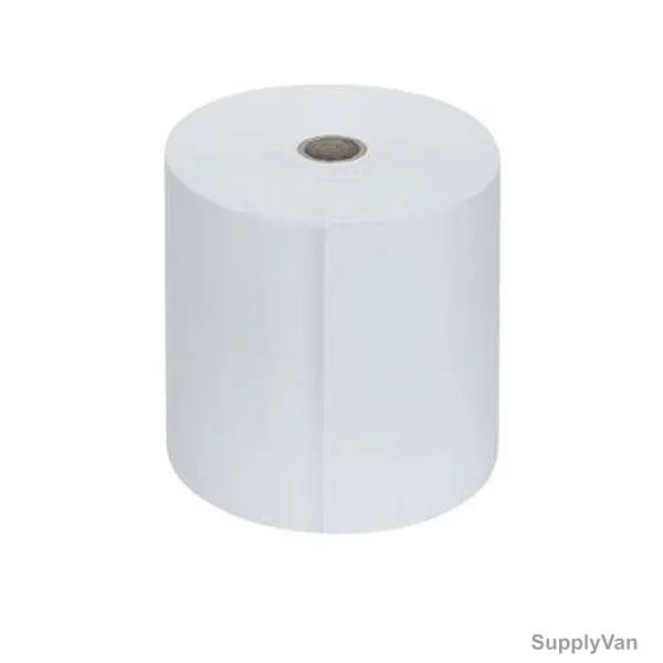 Emigo Non Pre-Cut Thermal Que Paper Roll, 12.7MM Core, 60MM Width x 60MM Length, White, 2000 Pcs/Roll — image 1