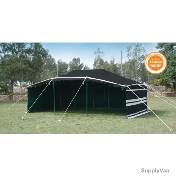 Special Arabic Deluxe Tent, AMT-117, Iron Stick, 7 x 4 Yards, Black/White