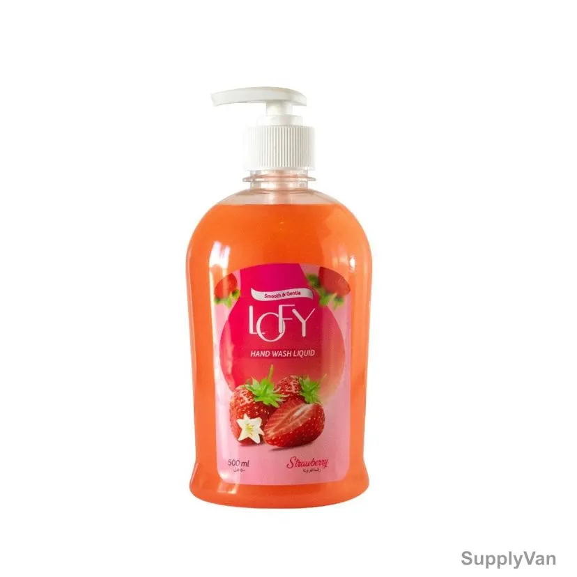 Lofy Hand Wash Liquid, Strawberry Fragrance, 500ml, 24 Pcs/Carton
