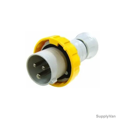 Gewiss Straight Plug, GW60023H, IP66, 16A, 2P+E, White-Yellow