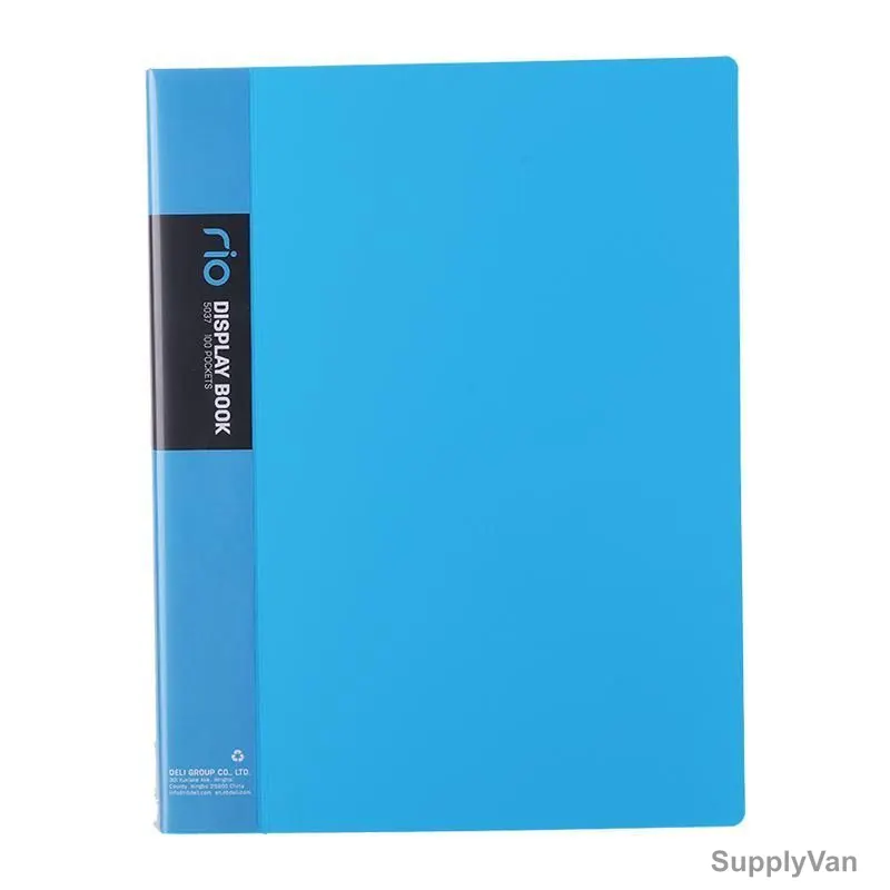 Deli Display File, E5037, 100 Pockets, Blue