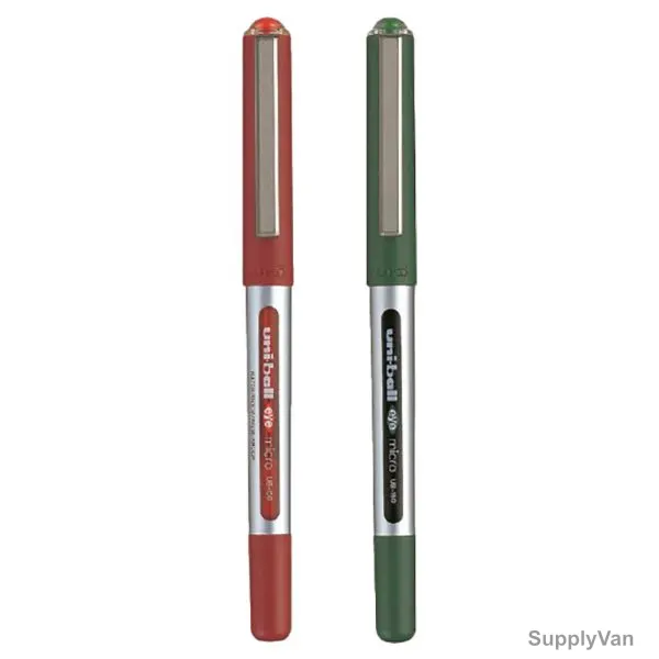 Uni-Ball Ball Point Pen, UB150-02GN-RD, Eye Micro, 0.5MM Tip, Green and Red, 2 Pcs/Set