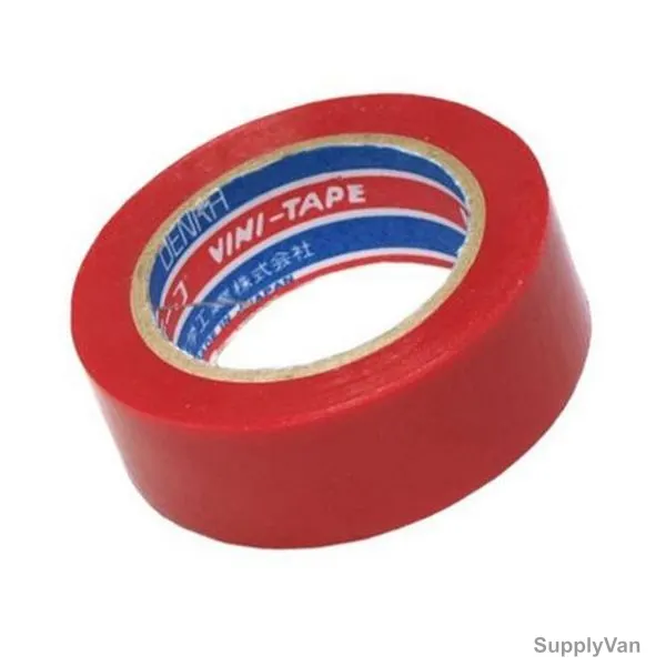 Vini Insulation Tape, PVC, 19MM Width x 10 Yards Length, Red