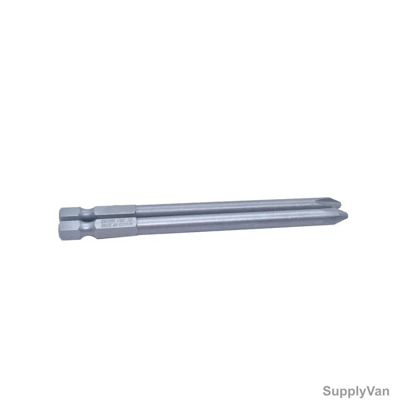 Star Screw Bit, Phillips, Single Ended, PH2 x 100MM, 10 Pcs/Pack