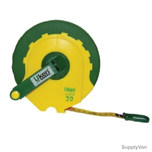 Uken Close Type Measuring Tape, U2014, 13MM, 50 Mtrs, Metric, Fiber