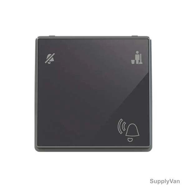 ABB DND/MUR Corridor Unit With LED and Bell, AM40344-BG, Millenium, 1P, 2 Gang, 10A, Black Glass — image 1