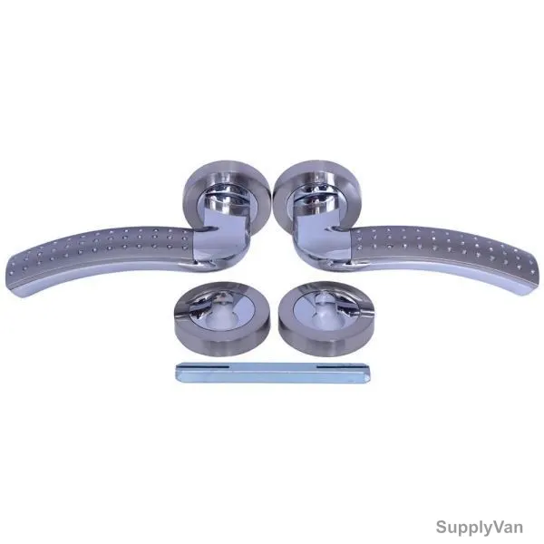Steel Door Handle, AA-9611-SN-CP, Iron