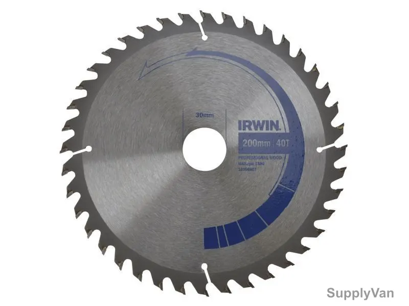 Irwin Circular Saw Blade, IRW10506807, 200x30mm, 40Teeth