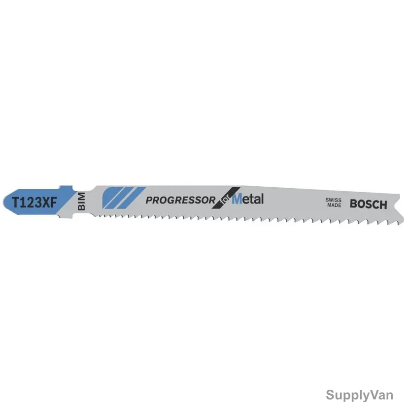Bosch T 123 XF Metal Jigsaw Blade, 2608638473, HSS, 100MM Length, 5 Pcs/Pack
