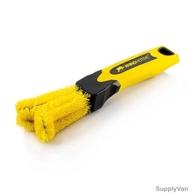Rhinomotive Professional Soft Grip Lug Nut Cleaning Brush, R1813, Plastic, Black/Yellow — image 1
