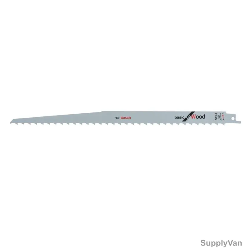 Bosch S1617K Wood Reciprocating Saw Blade, 2608650679, Basic, 3 TPI, 300MM Length, 5 Pcs/Pack