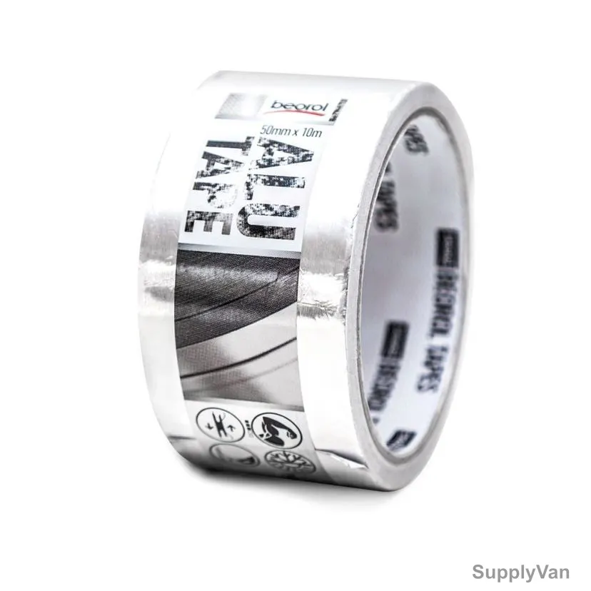 Beorol Aluminum Tape, AT10, Adhesive, 50MM x 10 Mtrs — image 1