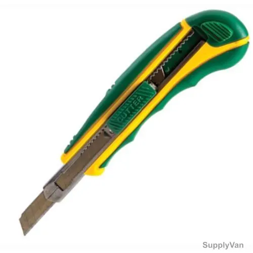 Uken Professional Utility Knife With TPR Handle, U6206, S, Green
