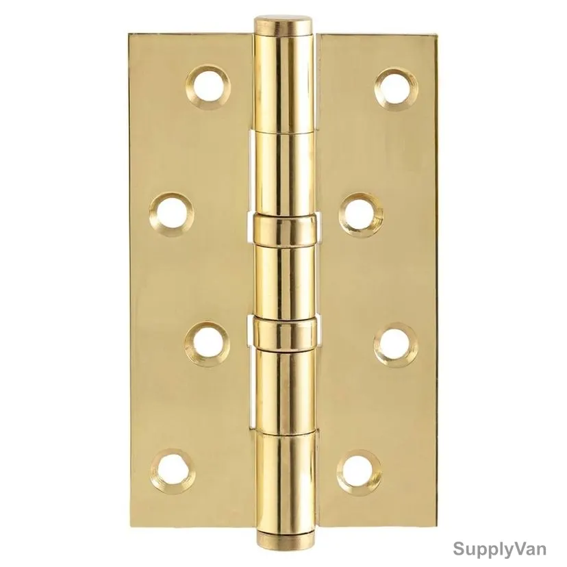 Tuf-Fix Door Hinges, 11T803-SB, Satin BrassPlated Steel, 100 x 75 x 2.5MM