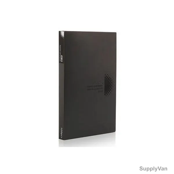Deli Business Card Book, 5773, A4, 240 Pockets, Black