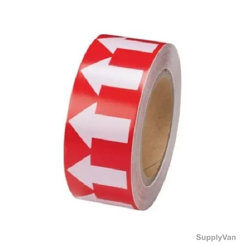 Pipe Marking Arrow Tape, 2 Inch Width x 20 Mtrs Length, Red