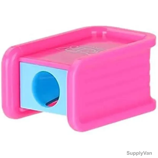 Deli Pencil Sharpener, ER00100, 1 Hole, 8MM Hole Dia, Pink