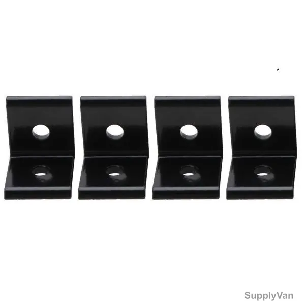 Extrusion Inside Corner Bracket, 4545, 45 Series, 2 Hole, Aluminium, 41 x 45MM, Black, PK4