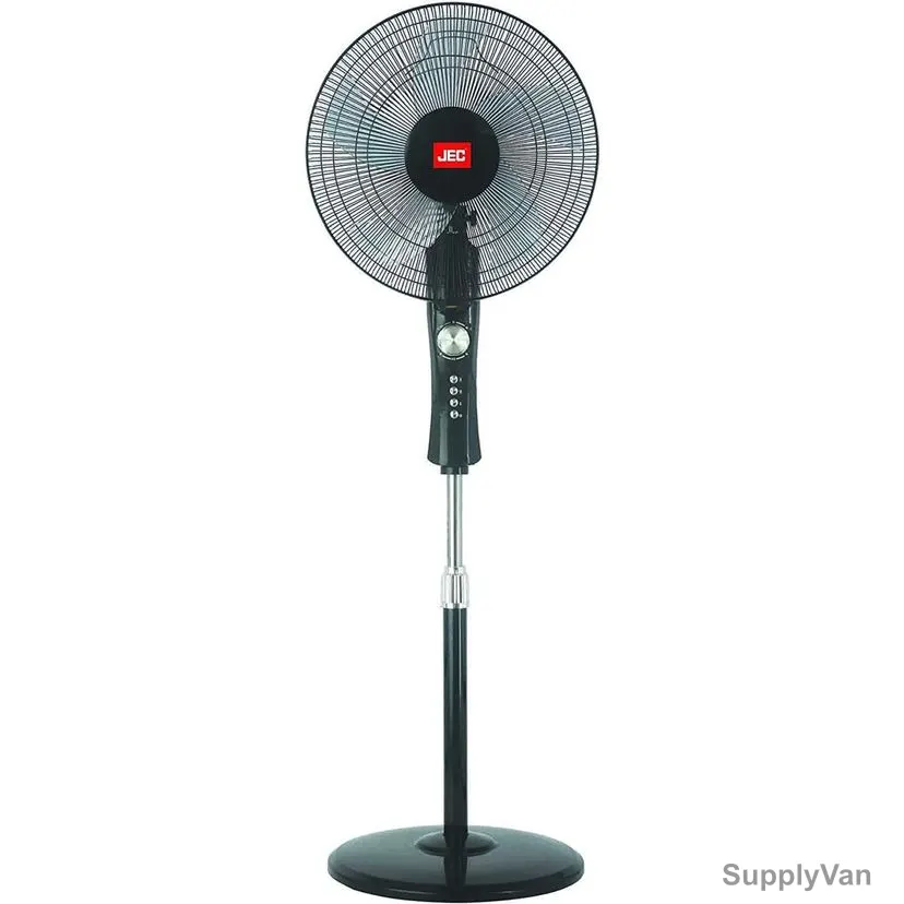 Jec Stand Fan, FA-1627, 55W, 16 Inch Blade Dia, Black
