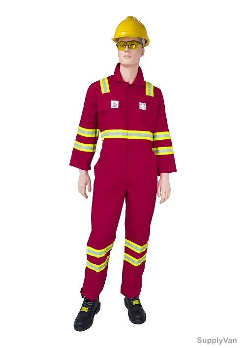 Empiral Coverall, E31005120, Cotton, 2XL, Red