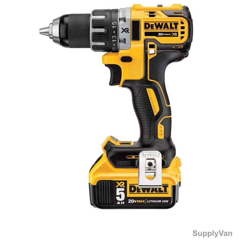 Dewalt Brushless Compact Hammer Drill Driver, DCD791P2-GB, Li-Ion, 18V