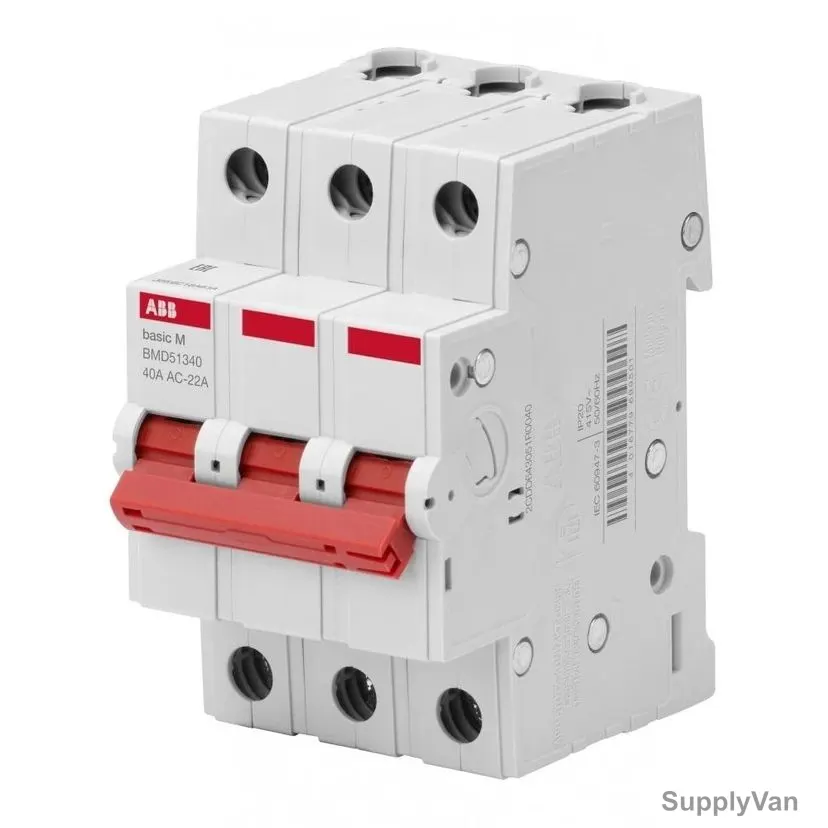 ABB Switch Disconnector, BMD51340, Basic M, 3P, 40A
