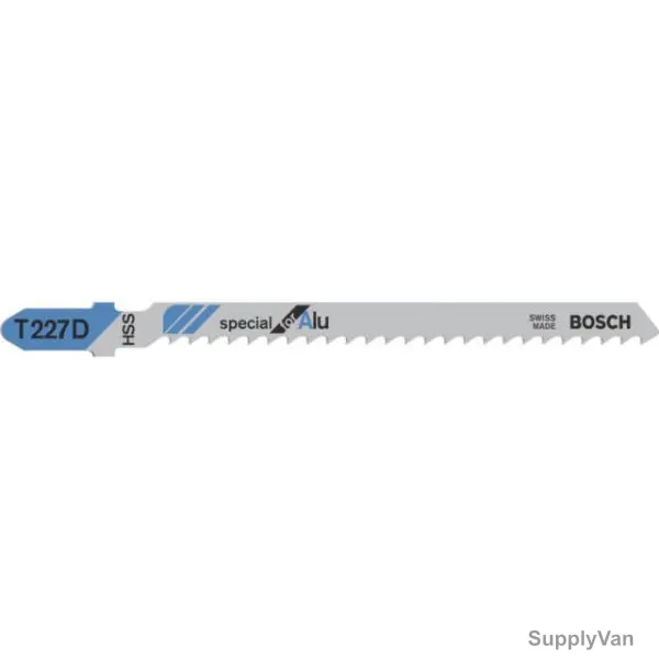 Bosch T 227 D Aluminium Jigsaw Blade, 2608631030, HSS, 100MM Length, 5 Pcs/Pack