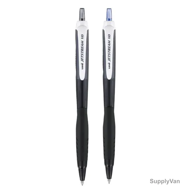 Uni-Ball Style Retractable Ball Point Pen, SXN190-02BE-BK, Jetstream, 1.0MM Tip, Blue/Black, 2 Pcs/Set