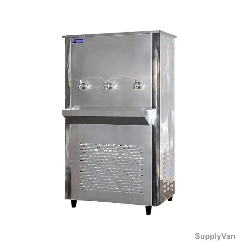Super General Water Cooler, SGCL50T3, Steel, 3 Taps, 45 Gallon Capacity, Silver