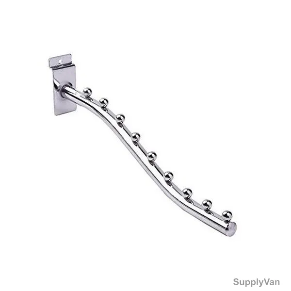 Robustline Heavy Duty 10 Ball Slatwall Hook, Chrome Plated Iron