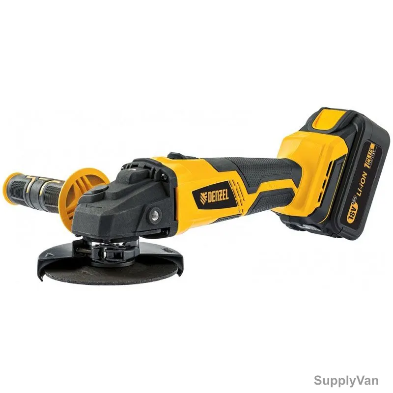 Denzel Cordless Angle Grinder, BLG-IB-18-02, 18V, Li-Ion, 10000 RPM, 115MM Disc Dia — image 1