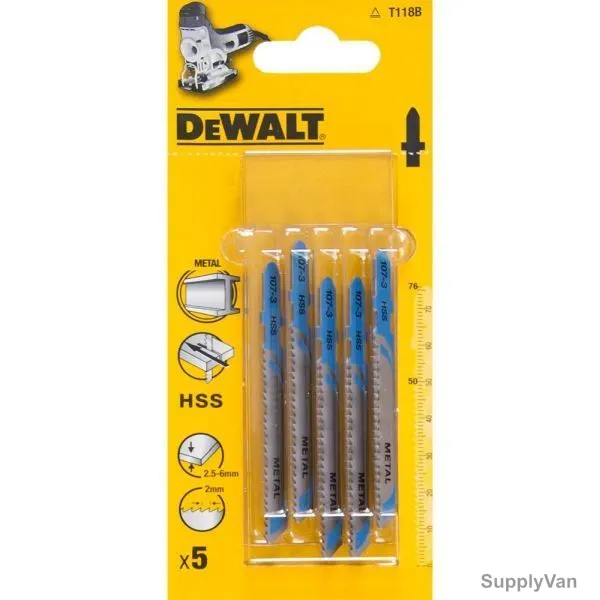 Dewalt Jigsaw Blade, DT2085-QZ, HSS, 132MM, PK5