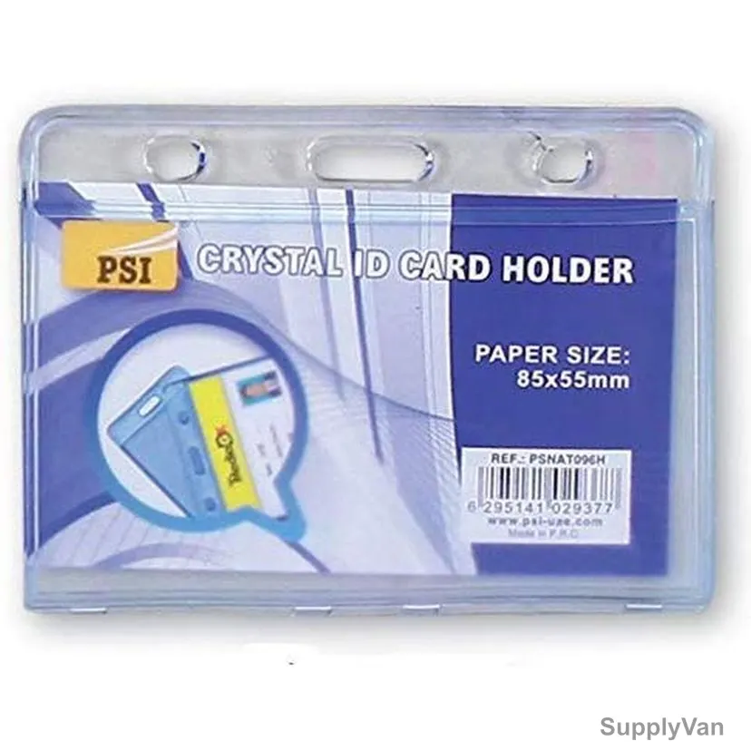 PSI Crystal ID Card Holder, PSNAT096H, 88 x 55MM, Horizontal